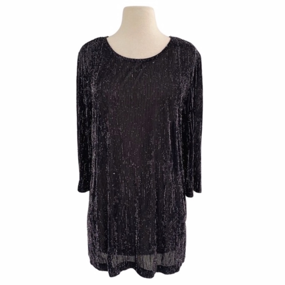 Vintage Sharade Nights Metallic Stripe Sheer Top 10